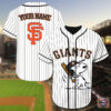 San Francisco Giants Snoopy Custom Name Baseball Jersey