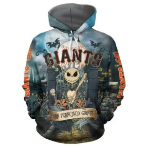 San Francisco Giants With Jack Skellington All Over Print 3D Hoodie - 76d1279c6c5e