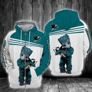 San Jose Sharks Groot 3D Hoodie For Men For Women All Over Printed Hoodie - 10edf7fe7826