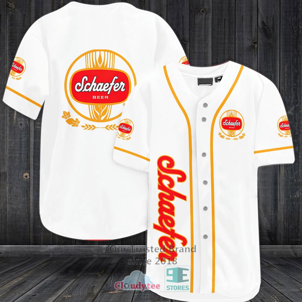 Schaefer Beer Baseball Jersey Shirt Schaefer Beer Baseball Jersey Shirt