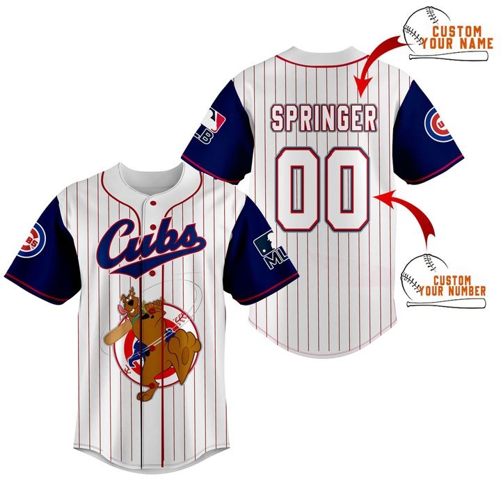 Scooby Doo Chicago Cubs Custom Baseball Jersey Shirt Scooby Doo Chicago Cubs Custom Baseball Jersey Shirt