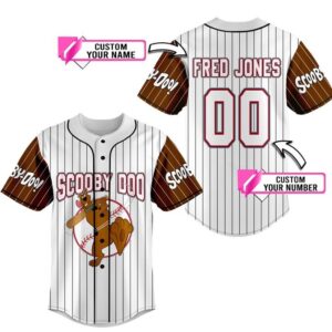 Scooby Doo Custom Name And Number Baseball Jersey Shirt