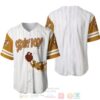 Scooby Doo Dog All Over Print Pinstripe White Baseball Jersey