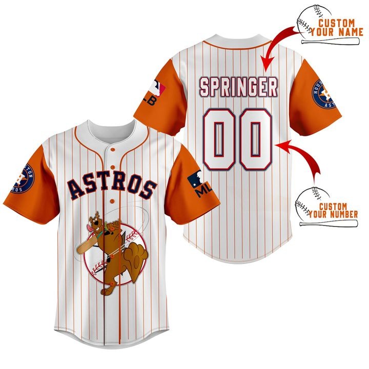 Scooby Doo Houston Astros Custom Baseball Jersey Shirt Scooby Doo Houston Astros Custom Baseball Jersey Shirt