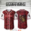 Scorpions Band Red Camo Baseball Jersey