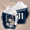 Seattle Mariners Edgar Martinez 11 3D Hoodie - a368a51afc80