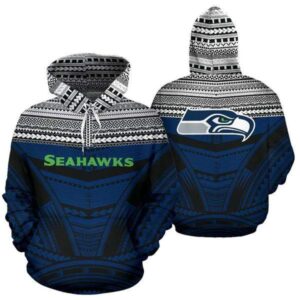 Seattle Seahawks Ncaa Football Maori Tattoo 3D Hoodie For Men For Women Seattle Seahawks All Over Printed Hoodie. Seattle Seahawks 3D Full Printing Shirt - ffff1879e292
