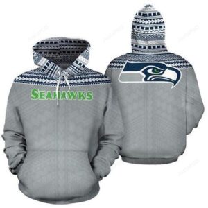 Seattle Seahawks Ncaa Football Maori Tattoo Gray 3d Hoodie For Men For Women Seattle Seahawks All Over Printed Hoodie. Seattle Seahawks 3d Full Printing Shirt - 941f7687d5b0