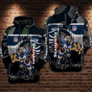 Seattle Seahawks Nfl Football Big Logo 3d Hoodie For Men For Women Seattle Seahawks All Over Printed Hoodie. Seattle Seahawks 3d Shirt - a74f9158cebe