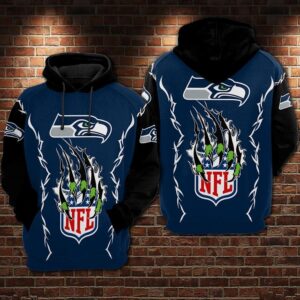 Seattle Seahawks Nfl Football Claws 3D Hoodie For Men For Women Seattle Seahawks All Over Printed Hoodie. Seattle Seahawks 3D Full Printing Shirt - 9090dda2ae2a