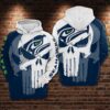 Seattle Seahawks Nfl Football Punisher Skull 3D Hoodie For Men For Women Seattle Seahawks All Over Printed Hoodie. Seattle Seahawks 3D Full Printing Shirt - 89ce985f13cd