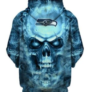Seattle Seahawks Nfl Football Skull Hoodie All Over Print 3D Hoodie 3D Sweatshirt Clothing Hoodie21462 - 9b87de20c5c5