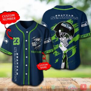 Seattle Seahawks Nfl Personalized Baseball Jersey Shirt