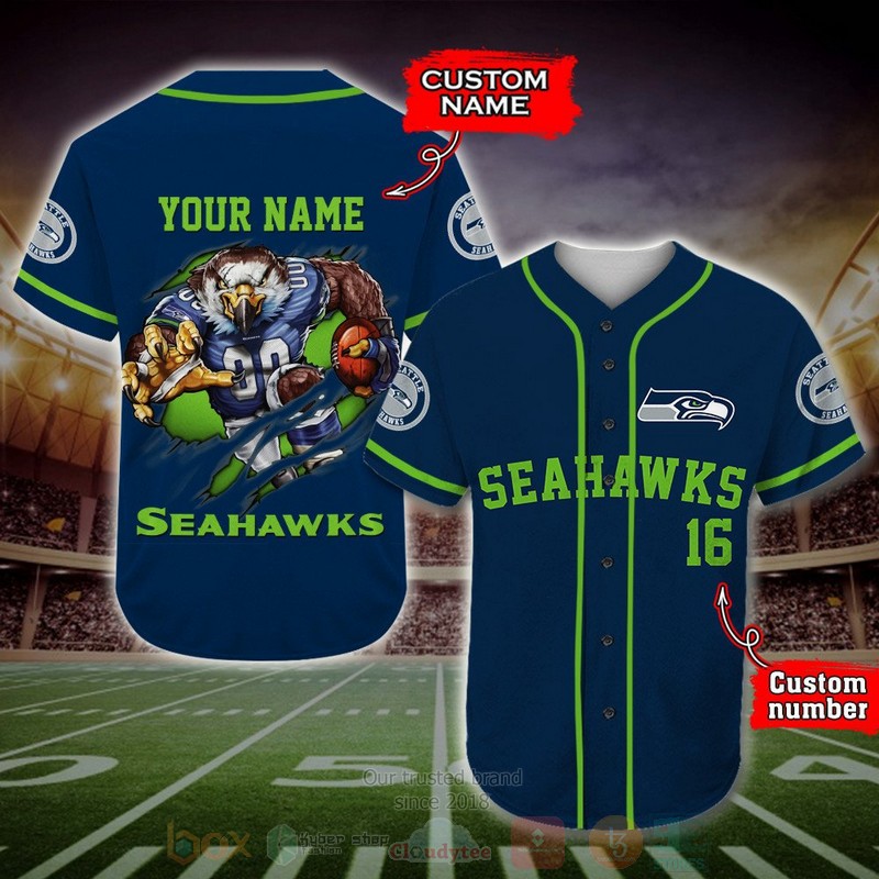 Seattle Seahawks Nfl Personalized Baseball Jersey Seattle Seahawks Nfl Personalized Baseball Jersey