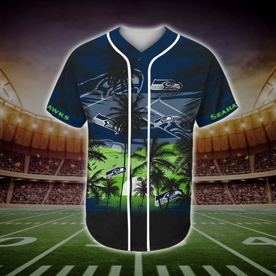 Seattle Seahawks Tropical Baseball Jersey Seattle Seahawks Tropical Baseball Jersey