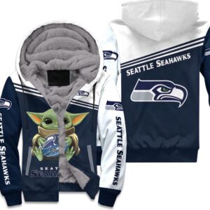 Seattle Seahawks X Baby Yoda 3D Hoodie Unisex Fleece Hoodie - 9ba9458a9778