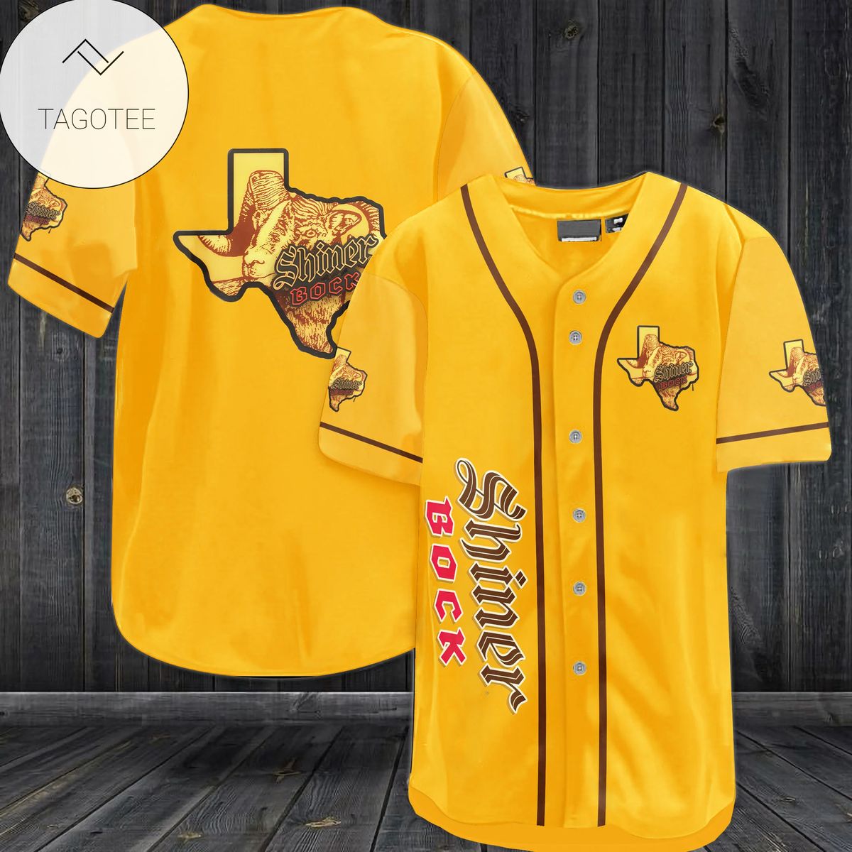 Shiner Bock Beer Logo Baseball Jersey Shirt Shiner Bock Beer Logo Baseball Jersey Shirt