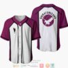 Shiratorizawa Haikyuu White Purple Baseball Jersey Shirt