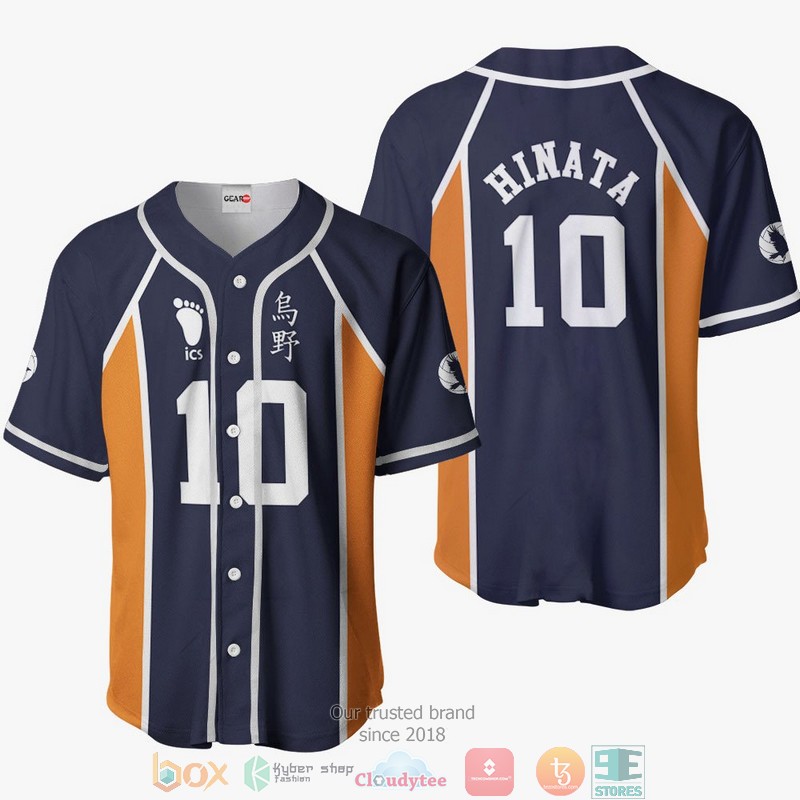 Shoyo Hinata Haikyuu Navy Baseball Jersey Shirt Shoyo Hinata Haikyuu Navy Baseball Jersey Shirt