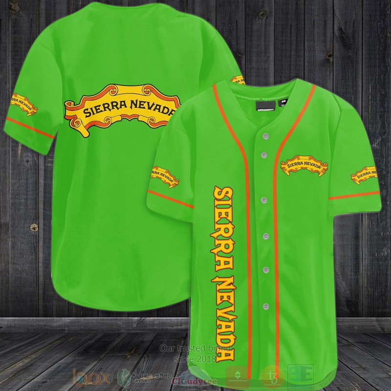Sierra Nevada Green Baseball Jersey Sierra Nevada Green Baseball Jersey