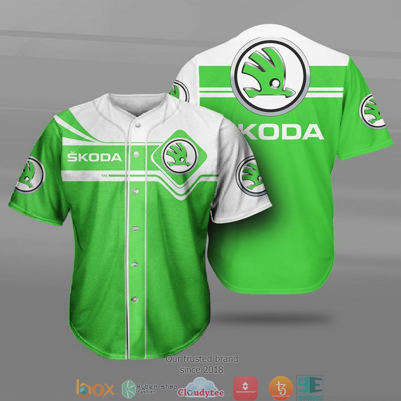 Skoda Car Motor Baseball Jersey Skoda Car Motor Baseball Jersey