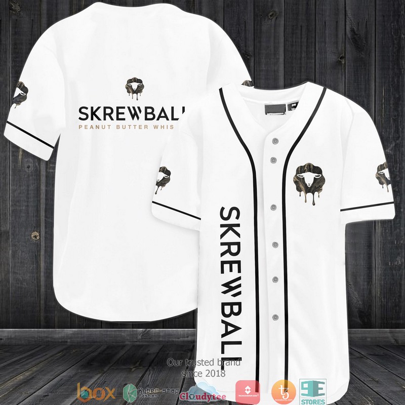 Skrewball Peanut Butter Cup Whiskey Baseball Jersey Skrewball Peanut Butter Cup Whiskey Baseball Jersey