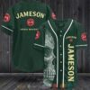 Skull Jameson Irish Whiskey Dark Green Baseball Jersey