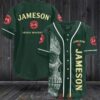 Skull Jameson Irish Whisky Green Baseball Jersey