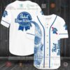 Skull Pabst Blue Ribbon Beer Baseball Jersey