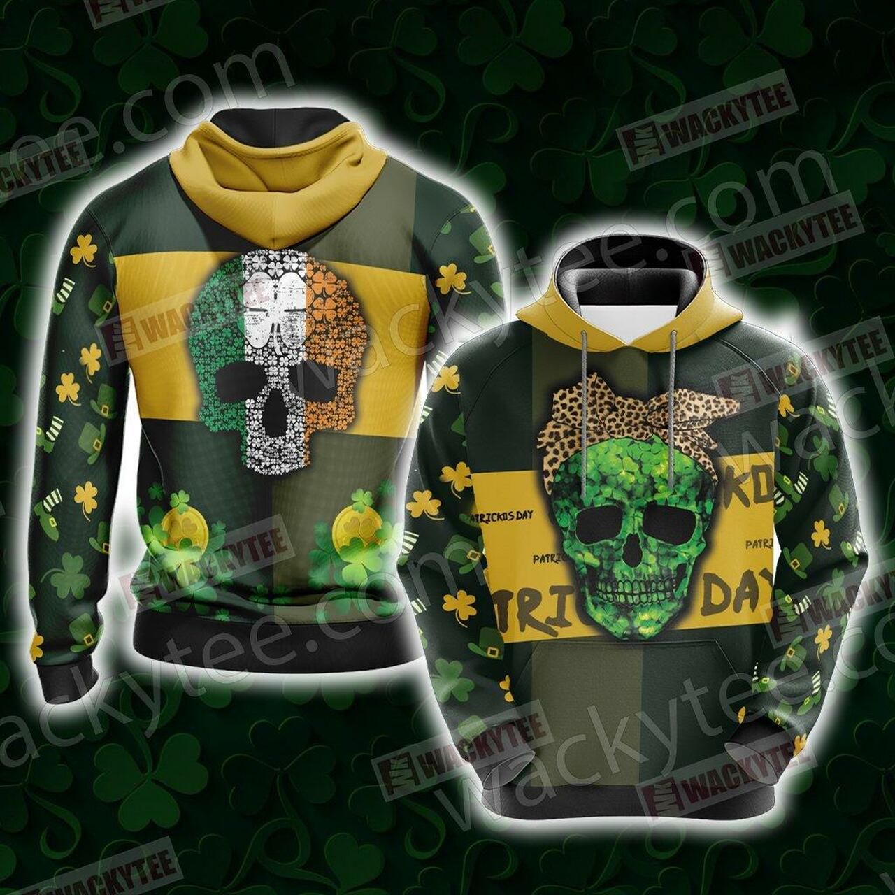 Skull Patricks Day Unisex 3D Hoodie All Over Print Hoodie3046 - e58f20ef123e Skull Patricks Day Unisex 3D Hoodie All Over Print Hoodie3046 - e58f20ef123e