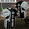 Skull Us Airforce Custom Personalized Name Baseball Jersey