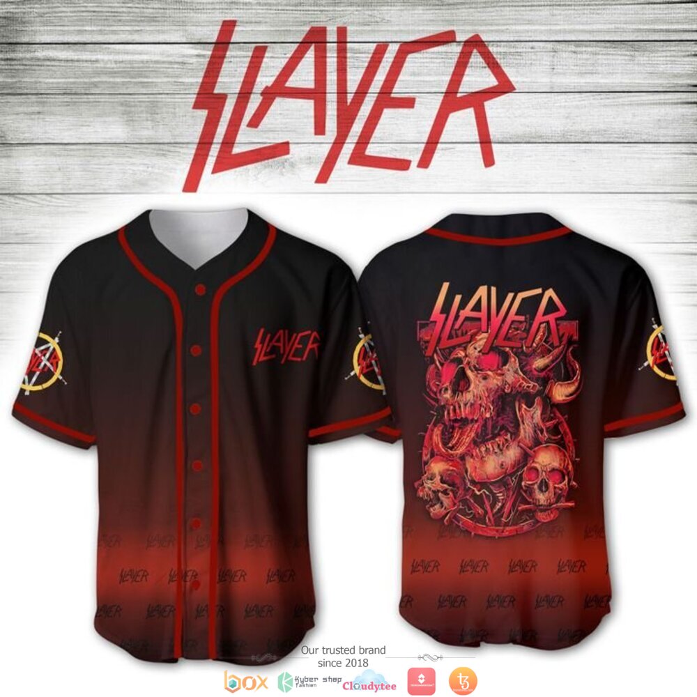 Slayer Band Baseball Jersey Slayer Band Baseball Jersey