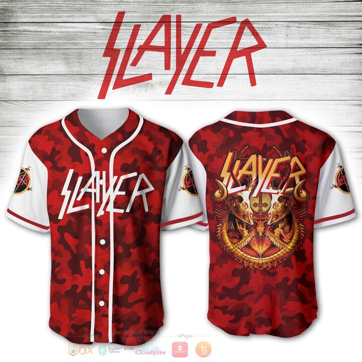 Slayer Goat Skull Baseball Jersey Shirt Slayer Goat Skull Baseball Jersey Shirt