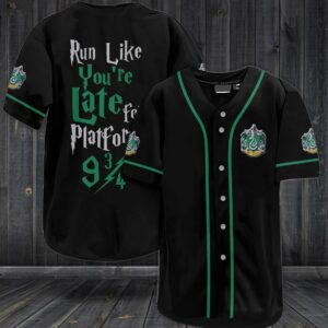 Slytherin Run Like You’Re Late Platform Baseball Jersey Shirt