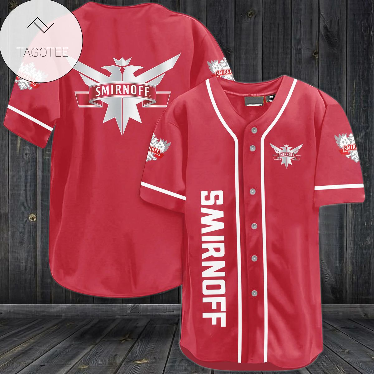 Smirnoff Logo Baseball Jersey Shirt Smirnoff Logo Baseball Jersey Shirt