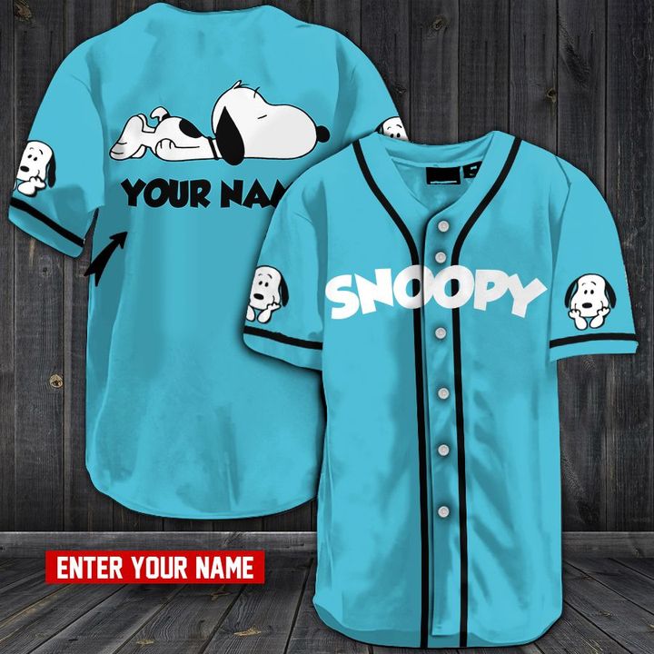 Snoopy Custom Name Baseball Jersey Snoopy Custom Name Baseball Jersey