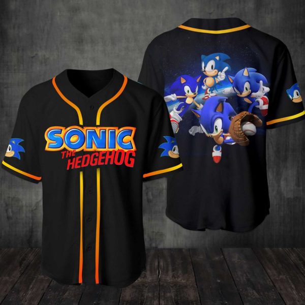 Sonic The Dedgehog Baseball Jersey Shirt Sonic The Dedgehog Baseball Jersey Shirt