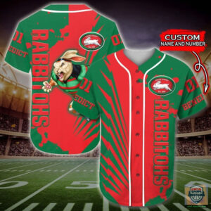 South Sydney Rabbitohs Nrl Personalized Baseball Jersey Shirt