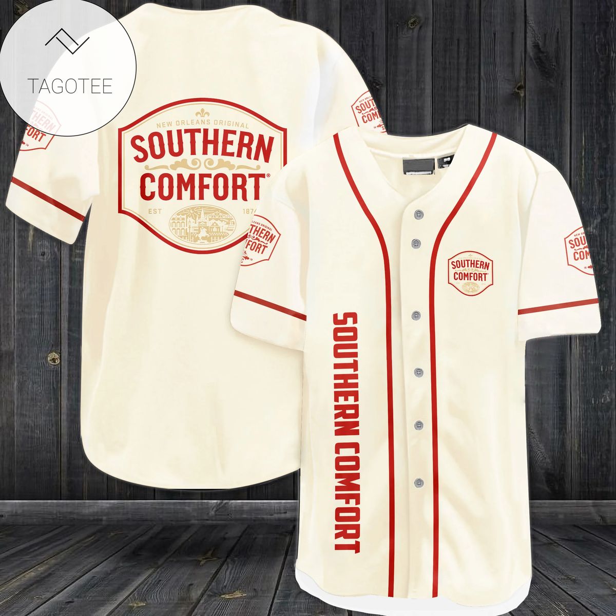 Southern Comfort Logo Baseball Jersey Shirt Southern Comfort Logo Baseball Jersey Shirt