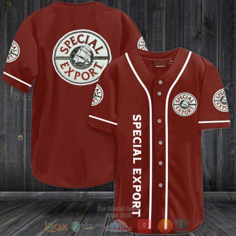 Special Export Dark Red Baseball Jersey Special Export Dark Red Baseball Jersey