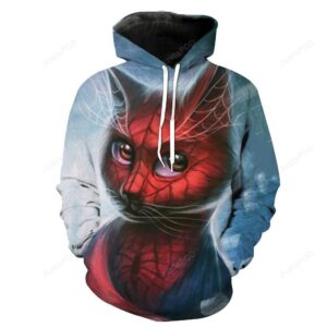 Spiderman Style Cat 3D Hoodie For Men Women All Over 3D Printed Hoodie ï¿½ Superhero Cat Clothing - cb0d1925d735