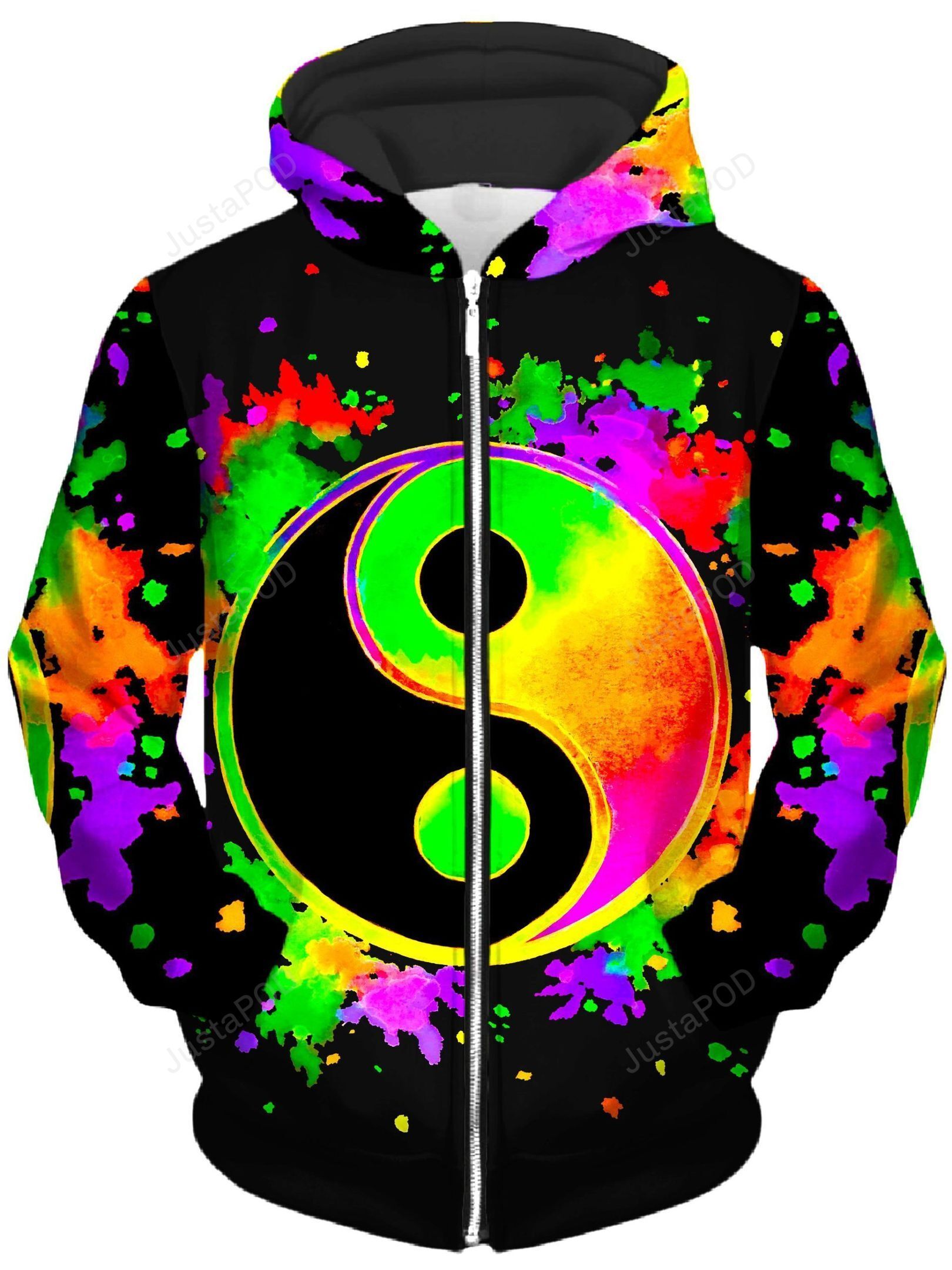 Splatter Yin Yang 2 Unisex Zip-Up 3D Hoodie For Men Women All Over 3D Printed Hoodie - 7db6577c0387 Splatter Yin Yang 2 Unisex Zip-Up 3D Hoodie For Men Women All Over 3D Printed Hoodie - 7db6577c0387