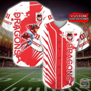St George Illawarra Dragons Nrl Personalized Baseball Jersey Shirt
