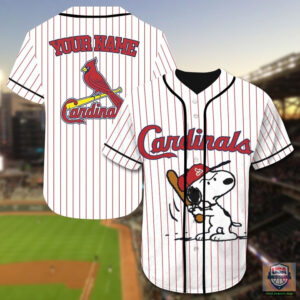 St Louis Cardinals Snoopy Custom Name Baseball Jersey