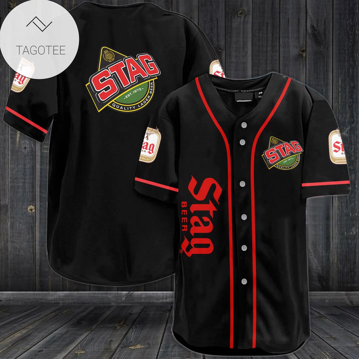 Stag Beer Logo Baseball Jersey Shirt Stag Beer Logo Baseball Jersey Shirt