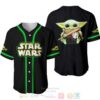 Star Wars Baby Yoda All Over Print Black Baseball Jersey