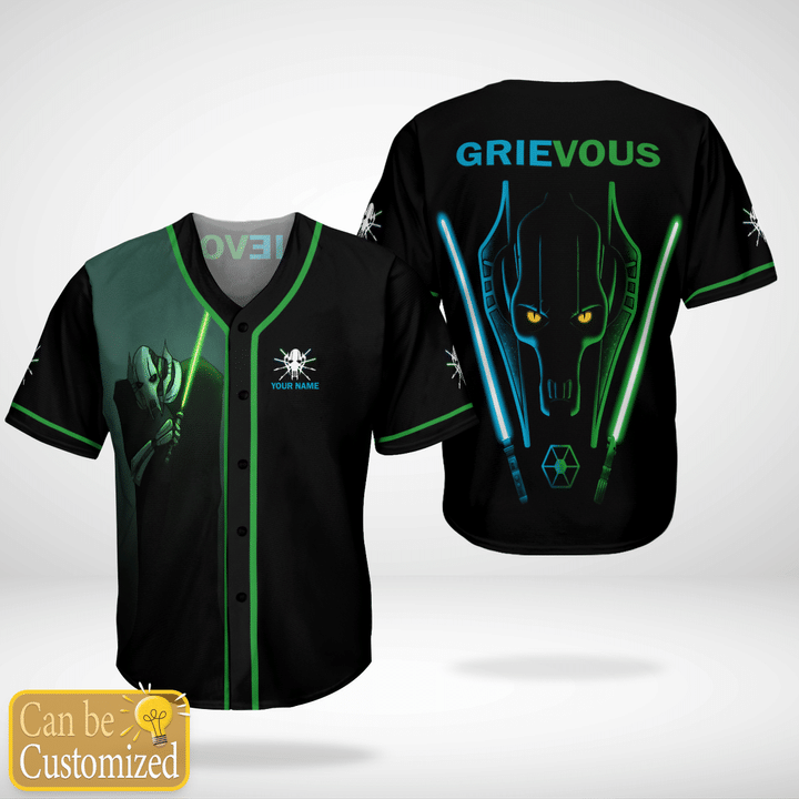 Star Wars Grievous Custom Name Baseball Jersey Shirt Star Wars Grievous Custom Name Baseball Jersey Shirt