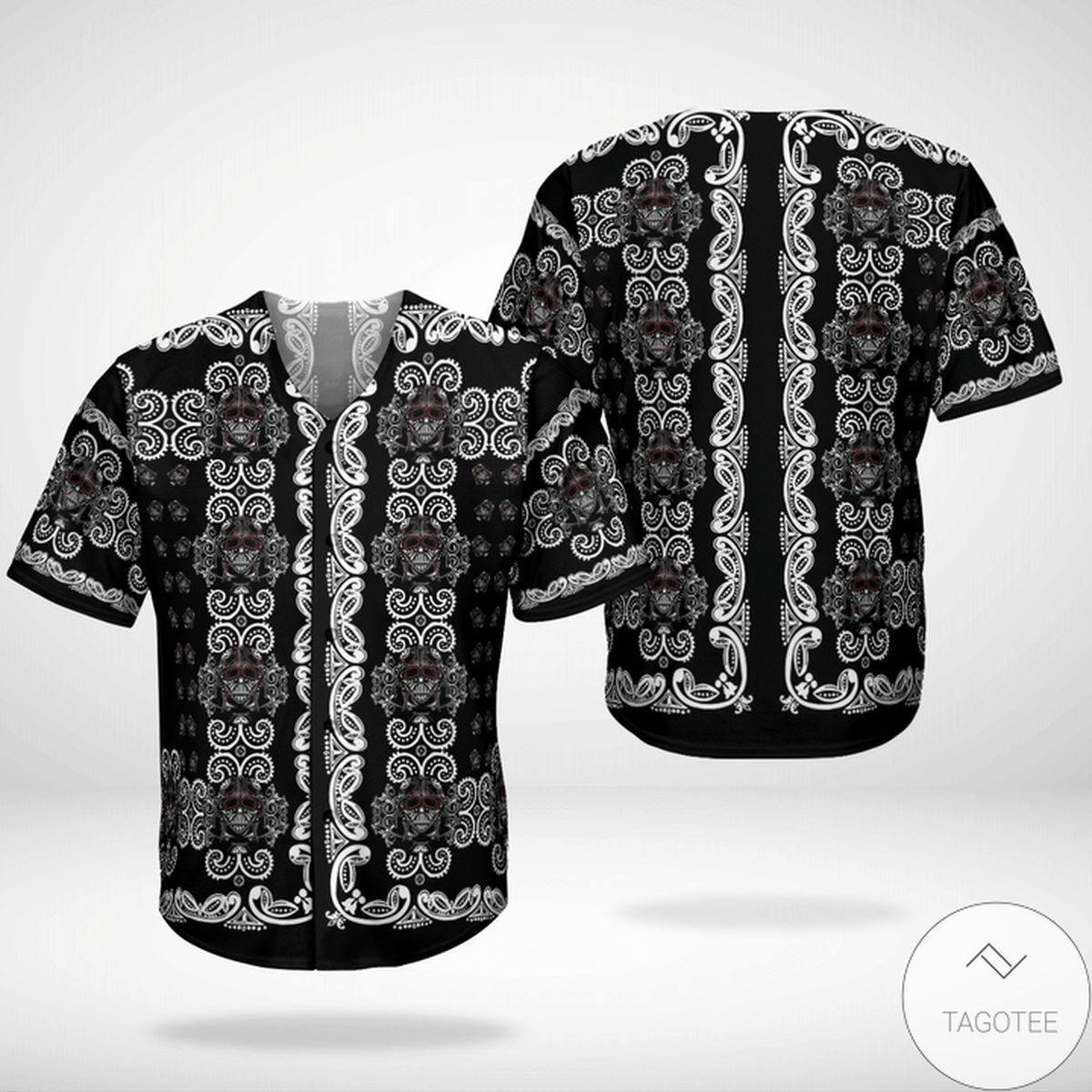 Star Wars Paisley Pattern Black Baseball Jersey Star Wars Paisley Pattern Black Baseball Jersey