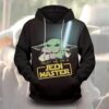 Star Wars The Mandalorian Jedi Master 3D Hoodie All Over Printed Hoodie - bb3b166df86b