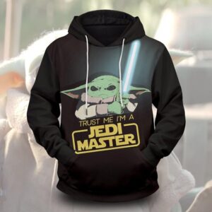 Star Wars The Mandalorian Jedi Master 3D Hoodie All Over Printed Hoodie - bb3b166df86b